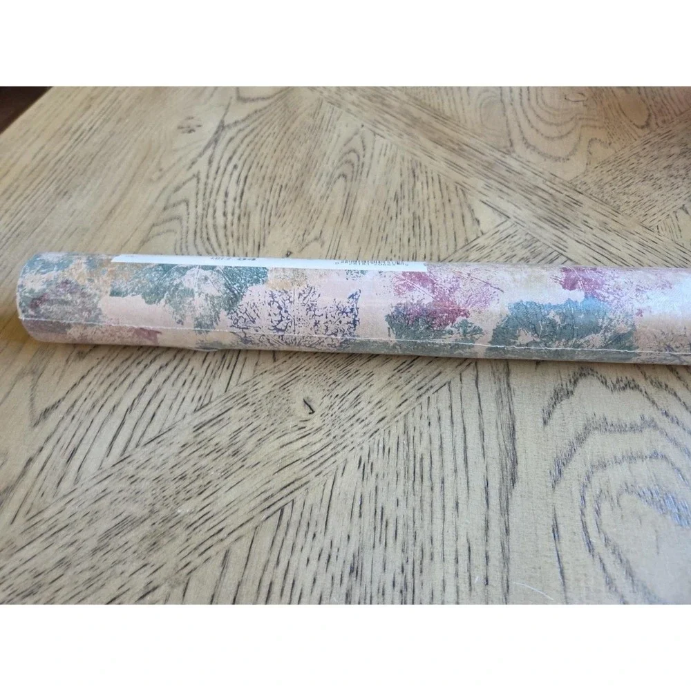 Sunworthy Wallpaper Wallcovering New NOS 1980s 3152907 Leaves Maroon Green Blue